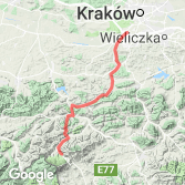 Mapa WarkCarpatia - etap 4 - Zawoja -> Kraków